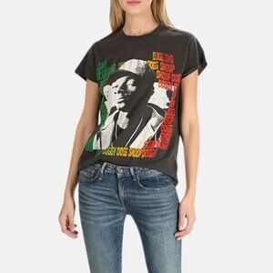 Womens MadeWorn (Item-13) Black Multicolor Snoop Dogg Destroyed T-Shirt Top M